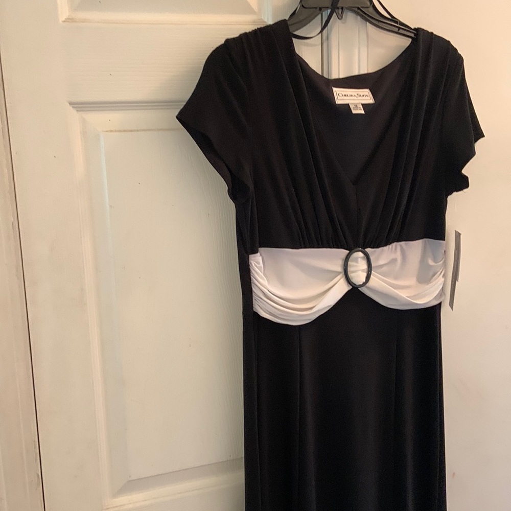 Chelsea Suite, black and white dress  NWT, Size 12,  falls below the knee.